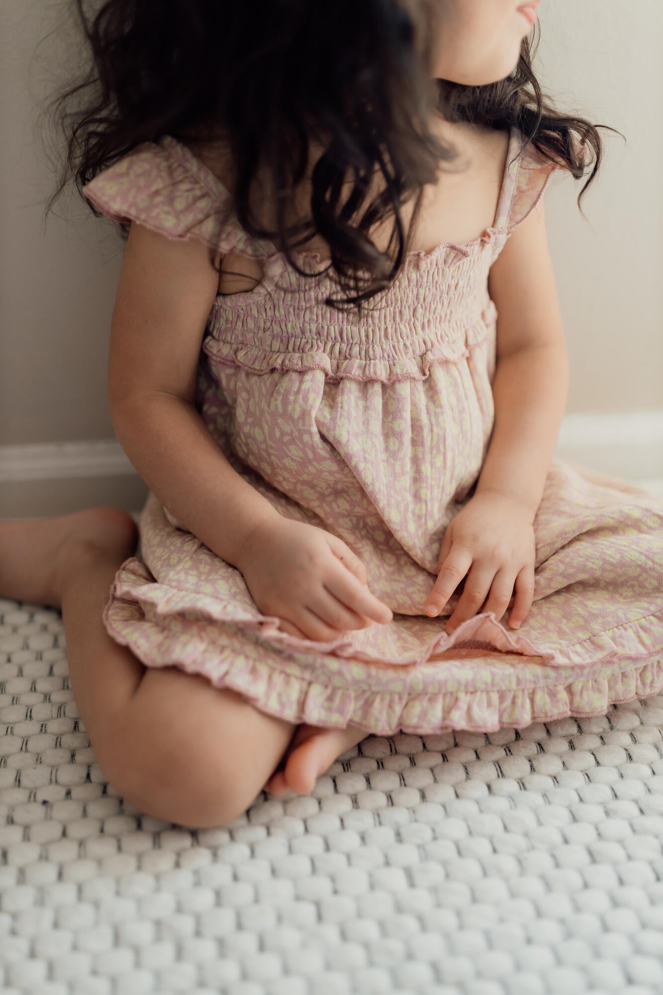 Carnation Floral - Kid's Organic Muslin Summer Dress