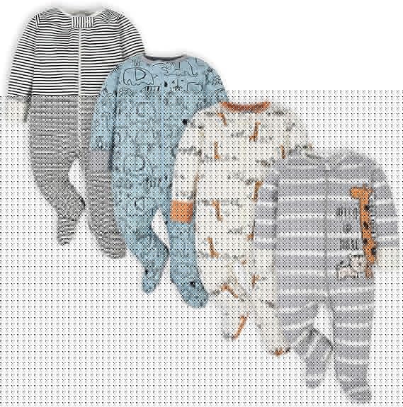 Baby Boy Footed Sleepers — 3-Pack