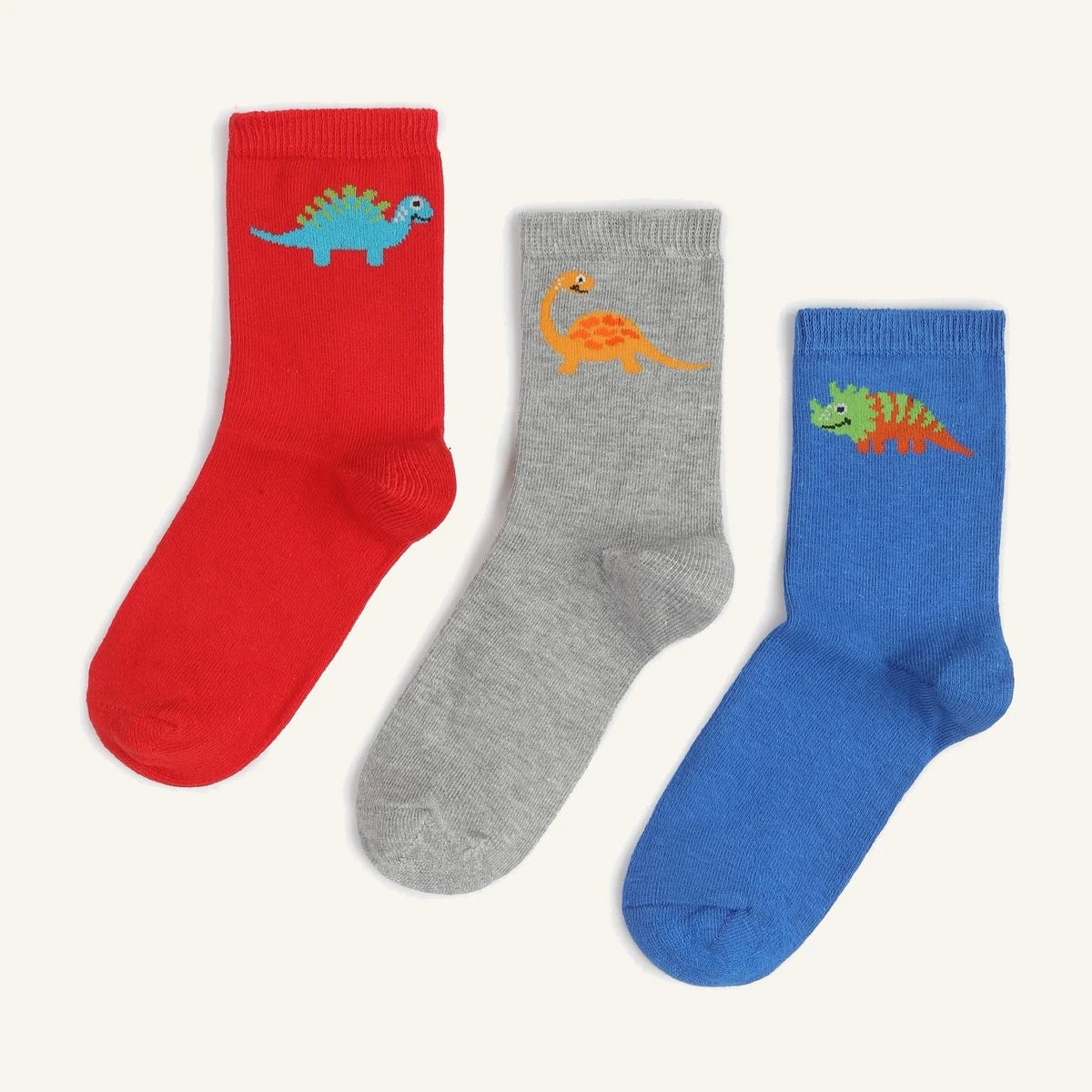 Baby Boy Socks — Dino Crew 3-Pack