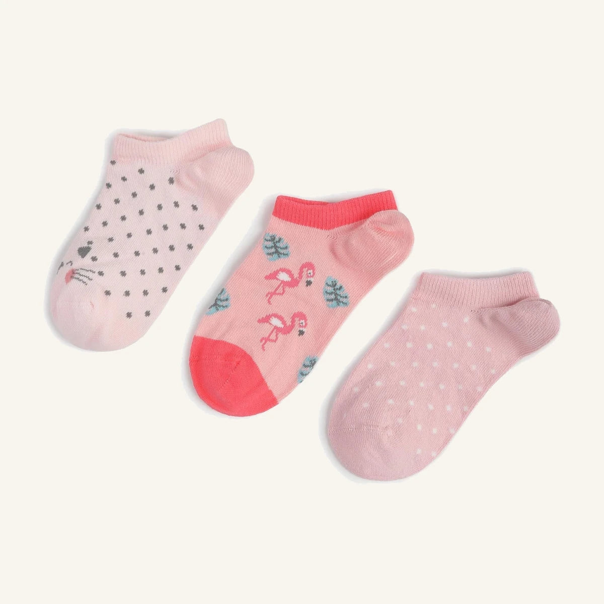 Baby Girl Socks — Flamingo Pink 3-Pack